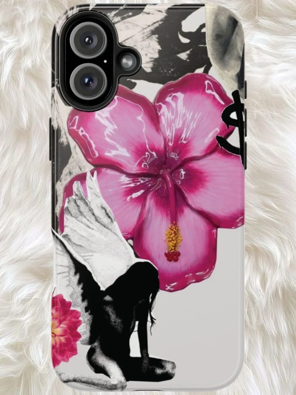 Floral Pink Girl Hibiscus Phone Case